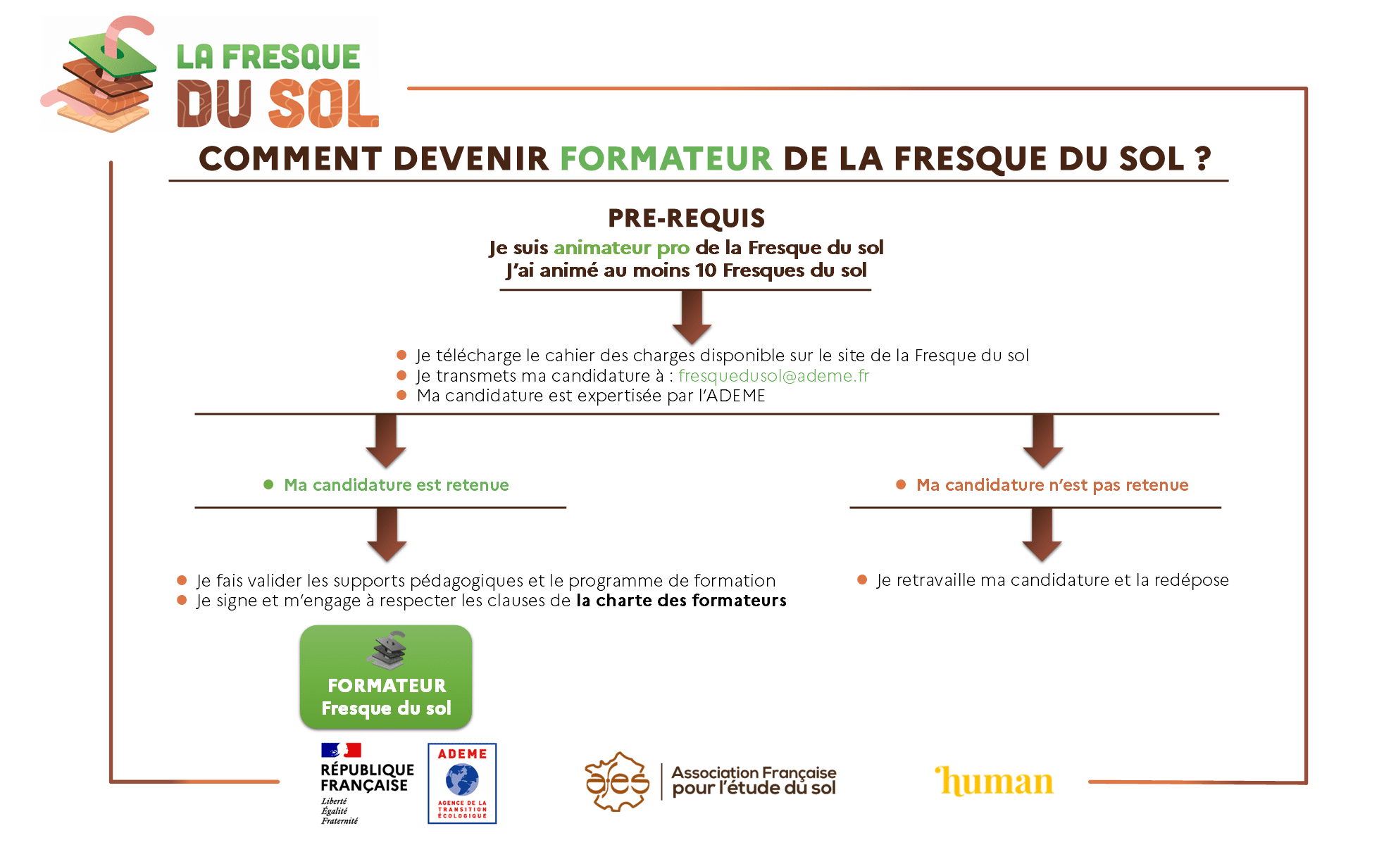 Image décrivant le processus pour devenir formateur de la fresque du sol